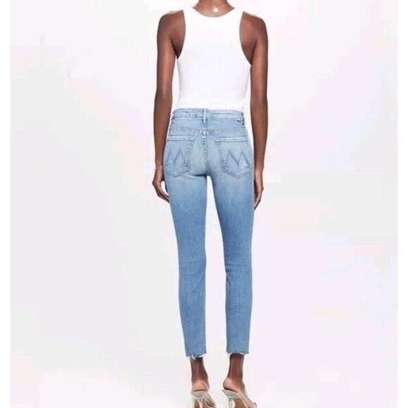 Mother Denim High Waisted Looker Ankle Fray Shoot To Thrill Destroyed Jeans 27 - Picture 5 of 16